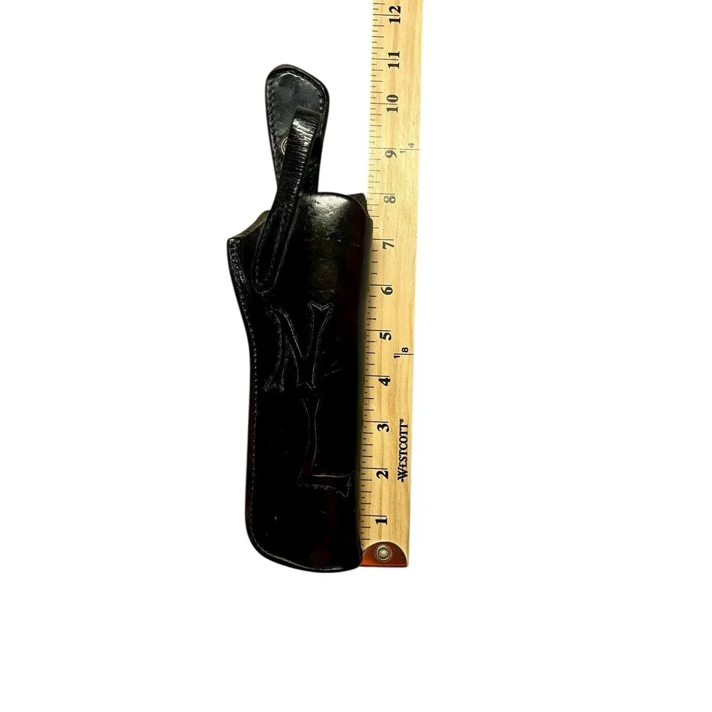 Vintage Bucheimer Leather Holster‎ #470 Black Tooled Initials NL